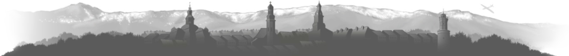Grafika z zarysem miasta Jelenia Góra