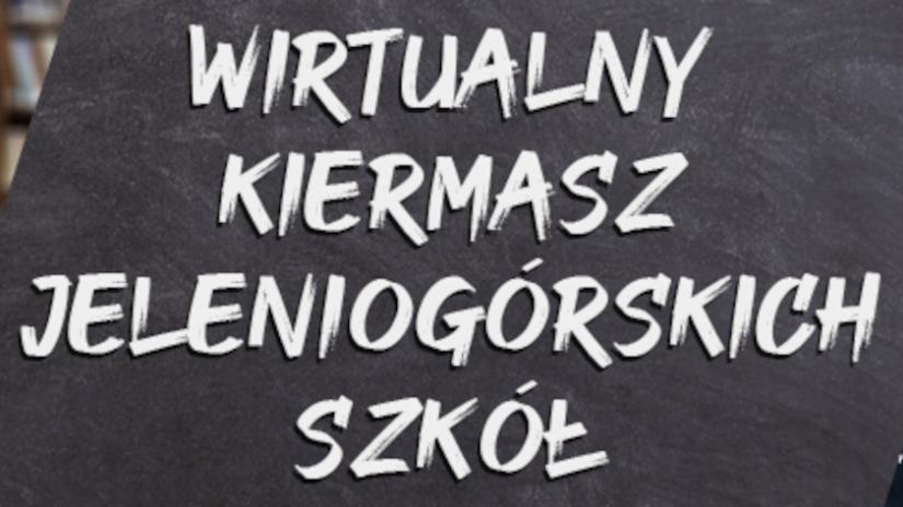 Napis Wirtualny Kiermasz Szkół.