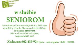 Plakat akcji Instruktorzy w służbie seniorom.