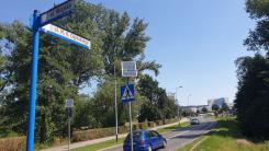 Skrzyżowanie ul. Ogińskiego z ul. Wiejską.