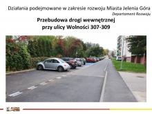 Slajd - budowa drogi wewnętrznej przy ul. Wolności.