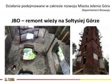 Slajd - remont wieży na Sołtysiej Górze.