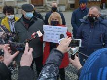 Konferencja prasowa ws. podziału środków unijnych.