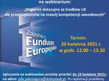 Plakat zapowiadający webinar.